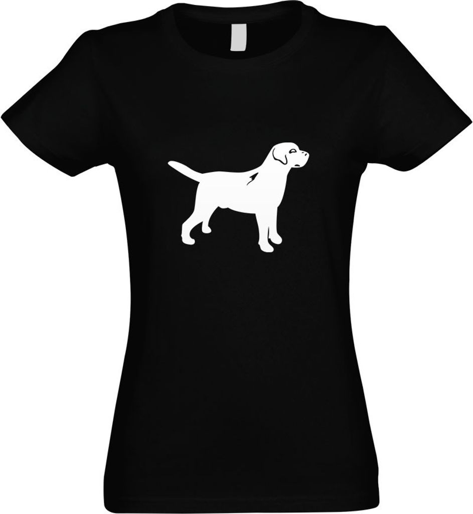 Kiwistar - T-Shirt tailliert - Damen - schwarz - Hund Dog - mit Motiv Bedruckt - Funshirt Design - Sport - Freizeit - Damen - M