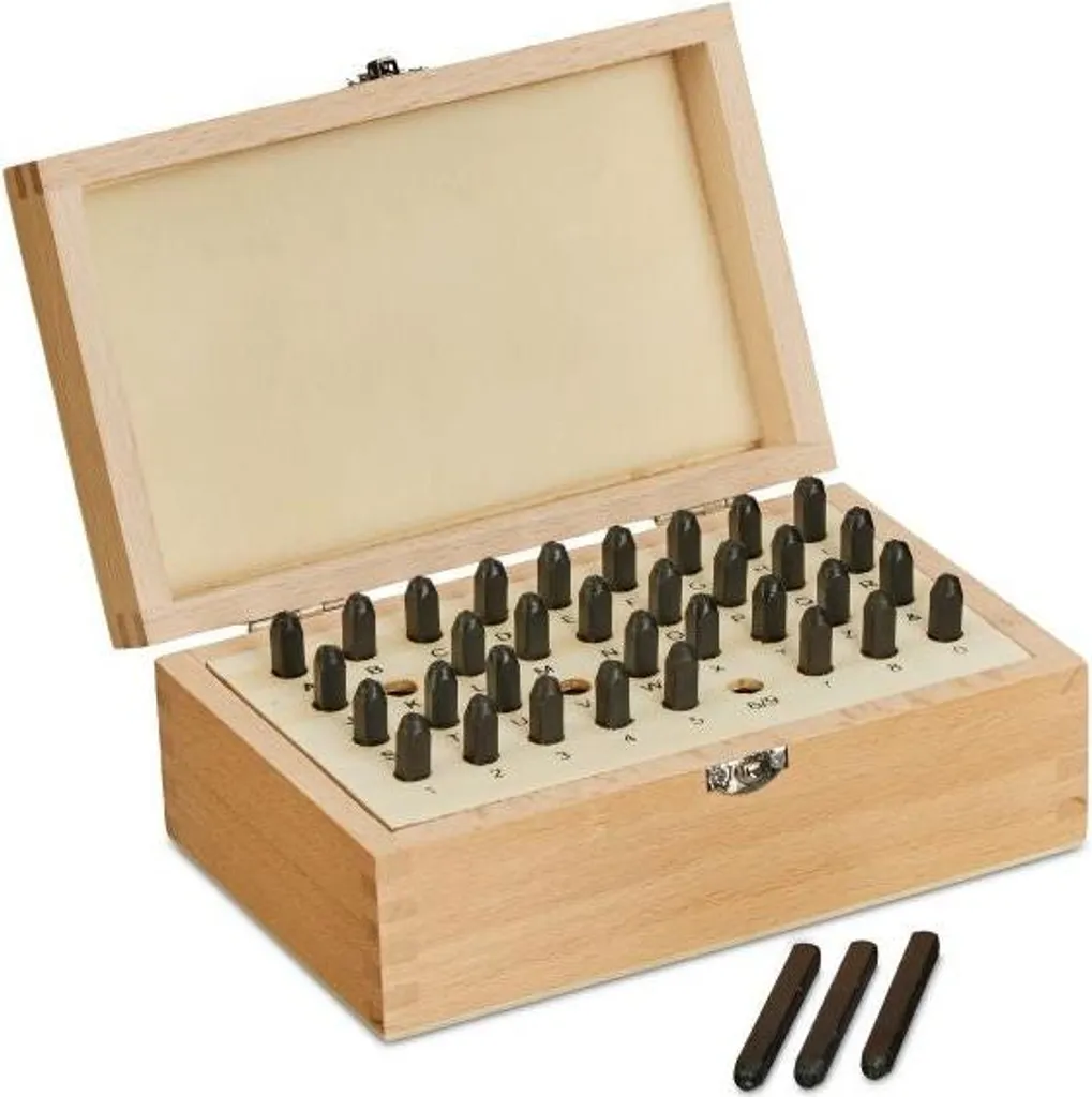 Jeu de lettres 3 mm ultra résistant pour poinçonnage professionnel