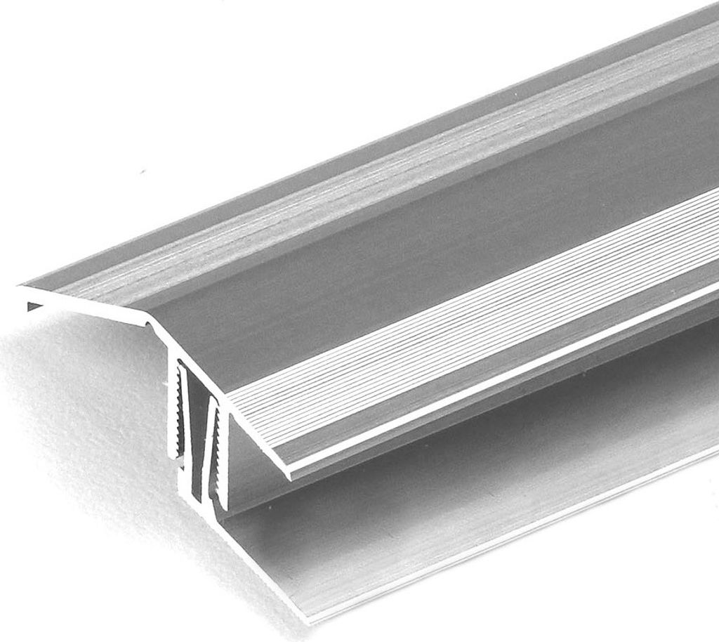 PROVISTON | Ausgleichsprofil | Aluminium | Goldfarbig | Breite 50.5 mm | Höhe 24 mm | Länge 1000 mm | Gebohrt | Klicksystem | Anpassungsprofil | ...
