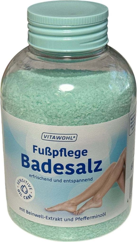 Vitawohl Fußpflege Badesalz 600 g Produktbild 