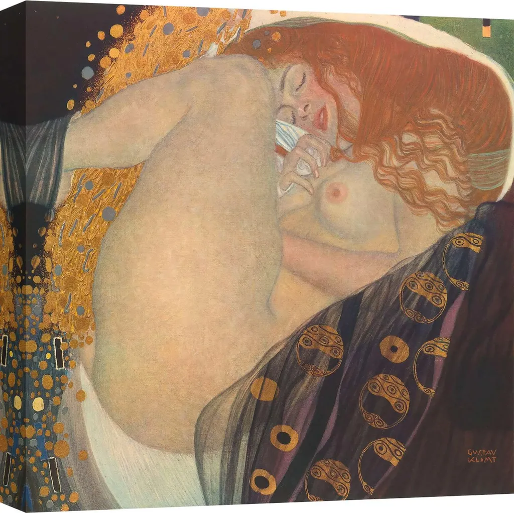 Offerta Quadro Gustav Klimt Danae 50x50 cm - Stampa Tela Pronta Consegna