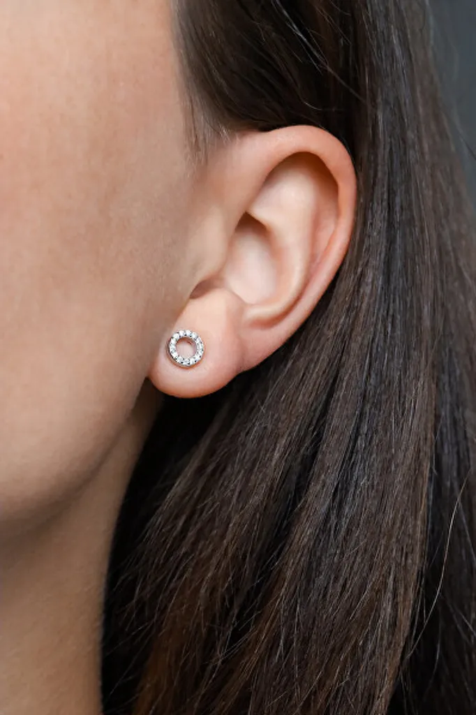 Boucles d'oreilles argent pour soirée et mariage AGUP1461 - Accessoire éclat - 2