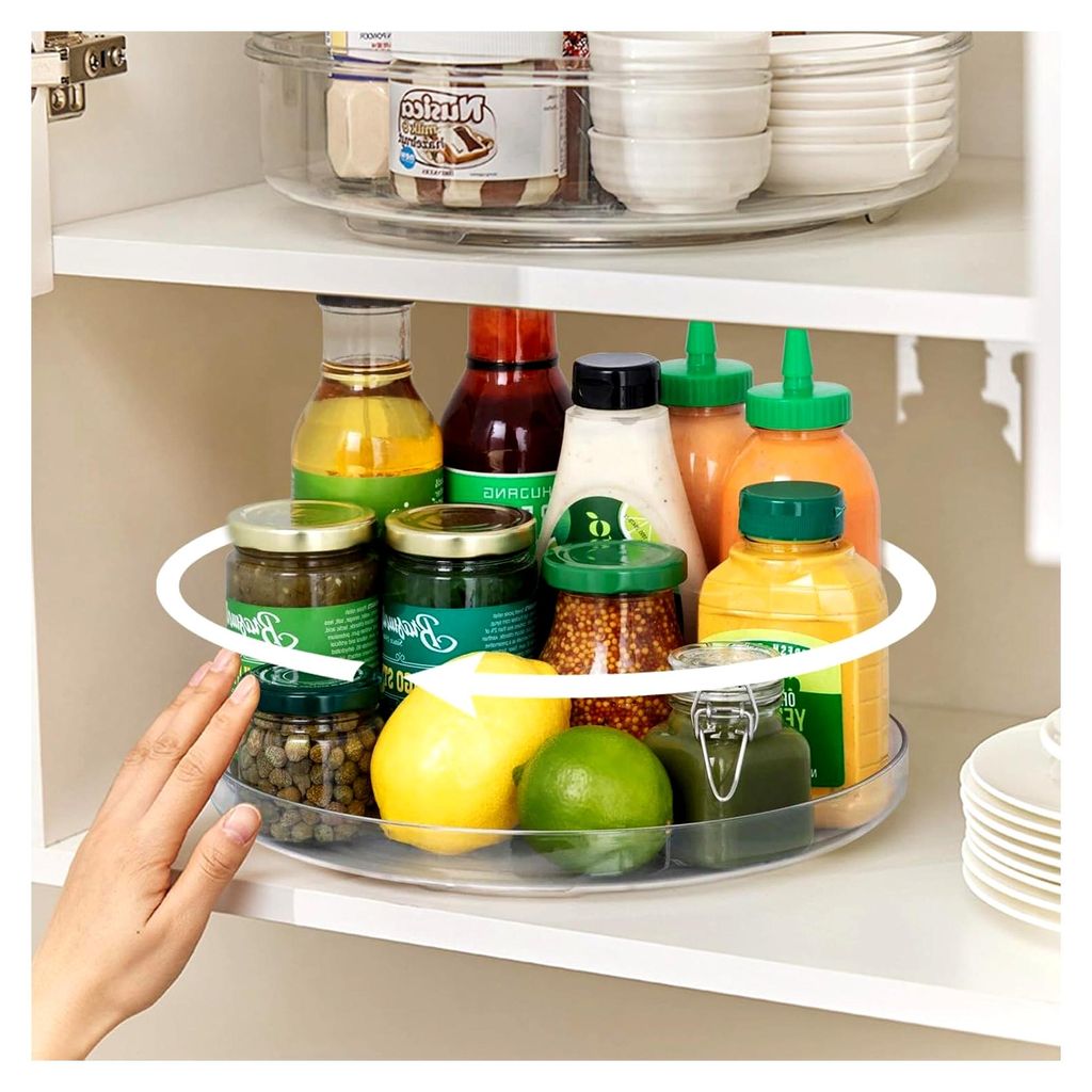 Drehteller Organizer 360° Lazy Susan Gewürzregal drehbar für Küchenaufbewahrung