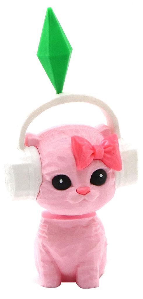 Niedliche Katzenfigur, 3D-gedruckte Wackelkopfkatze mit Feder für Auto-Armaturenbrett, Heimbüro-Schreibtischdekoration, Sammlerstück, Tierorname...