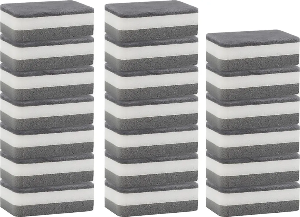 Éponge de cuisine trois couches avec brosse à récurer arrondie 20 pcs