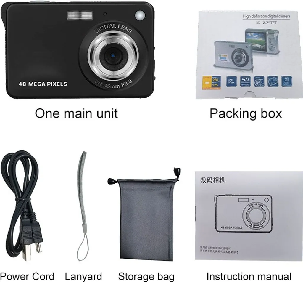INF K09 Nero: La Fotocamera da Viaggio 4K 48MP che non ingombra