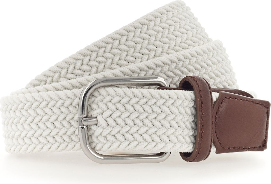 Vanzetti Gürtel Braided Women's Belt W95 Cream White weiß