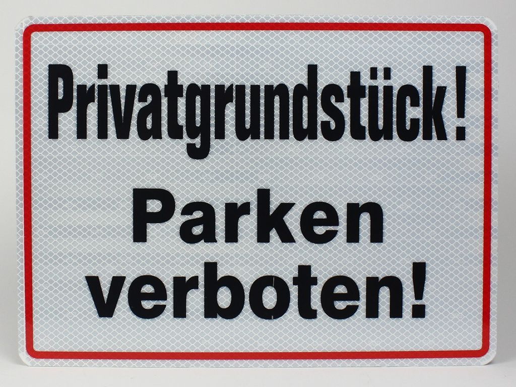 Parkplatzschild, ohne Zusatztext, Aluminium RA1, reflektierend 