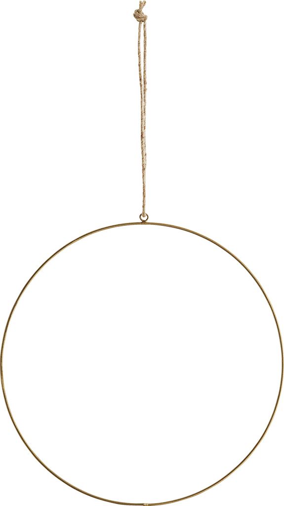 Madam Stoltz Drahtring 30 cm Metallring messingfarben antik