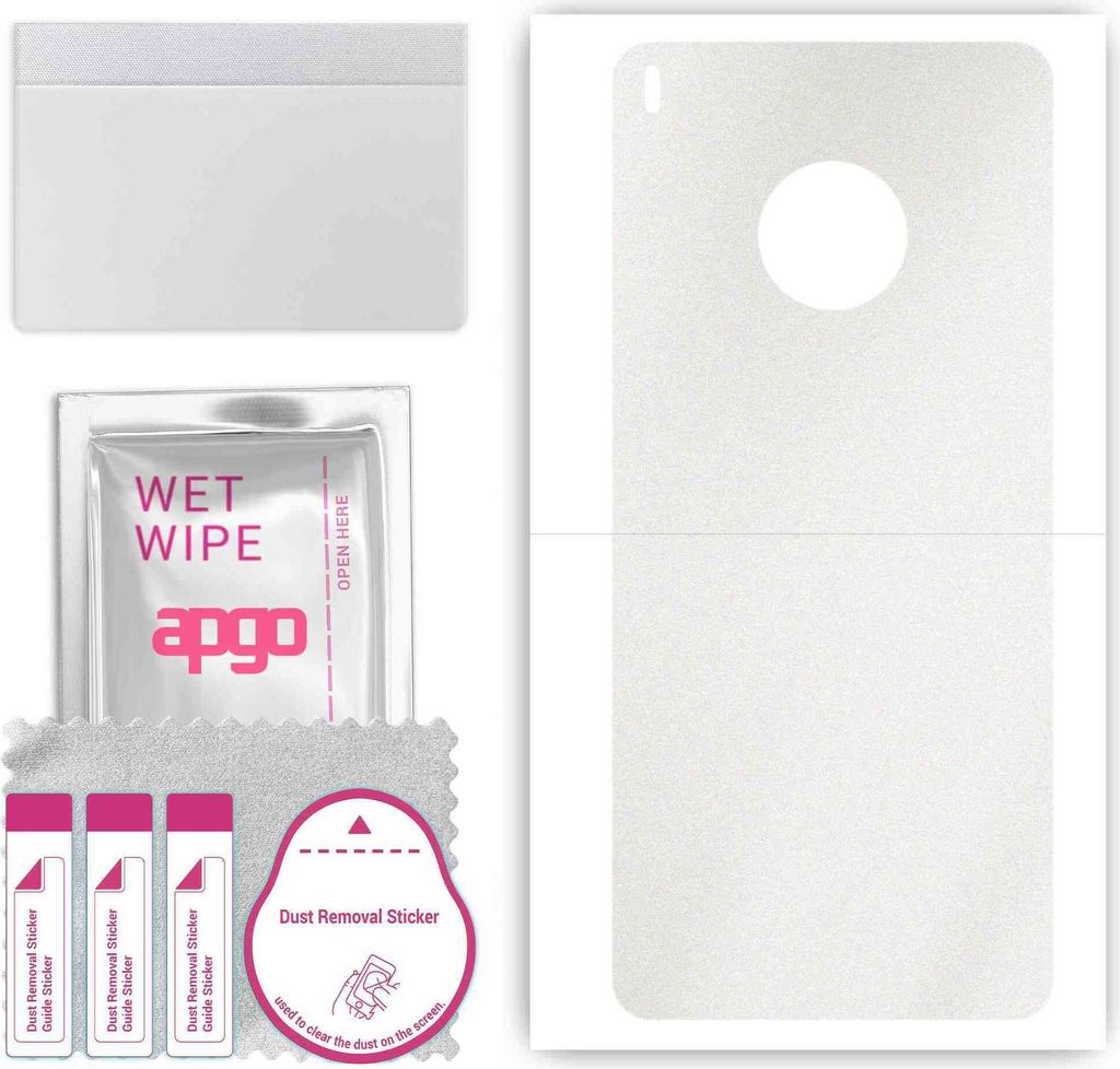 apgo Rückseite Schutzfolie, Skin, kompatibel mit Huawei Y9a, Hinten Displayschutzfolie aus Vinylfolie, kratzfest, einfache Montage - Matt Transparent