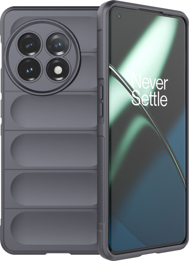 OnePlus 11 Hülle, Weich TPU Silikon Stossfest Anti-rutsch Schutzhülle für OnePlus 11 Dunkelgrau