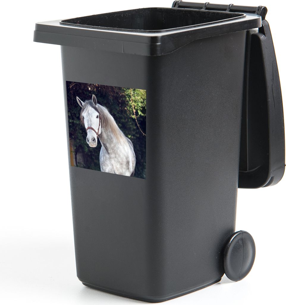 MuchoWow Mülltonnenaufkleber Pferd - Halfter - Natur 40x40 cm - Abfall-Aufkleber - Container - für Abfallcontainer
