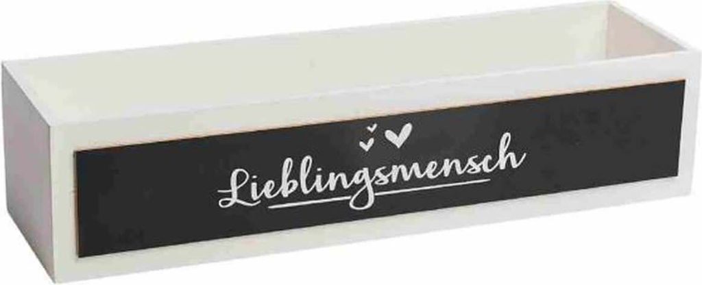 nature trends Holz-Kiste "Lieblingsmensch" Weiß 25 x 13 x 10 cm