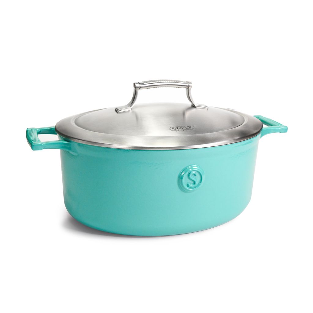 Saveur Selects Bräter Oval Voyage - Saveur Blue - ø 30 cm - Emaillierte Antihaftbeschichtung