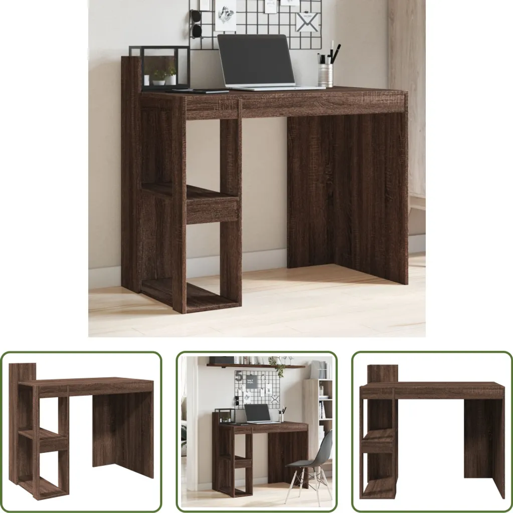 Scrivania Studio Rovere Marrone 103,5cm | Arredo Ufficio Design