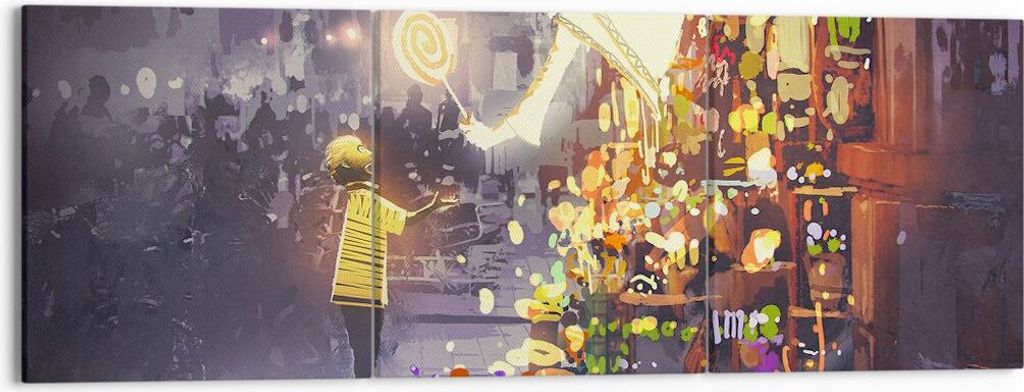 Bild auf Leinwand - Leinwandbild - Fantasie Märchen - 150x50cm - Wand Bild - Wanddeko - Wandbilder - Leinwanddruck - Bilder - Kunstdruck - Wanddek...