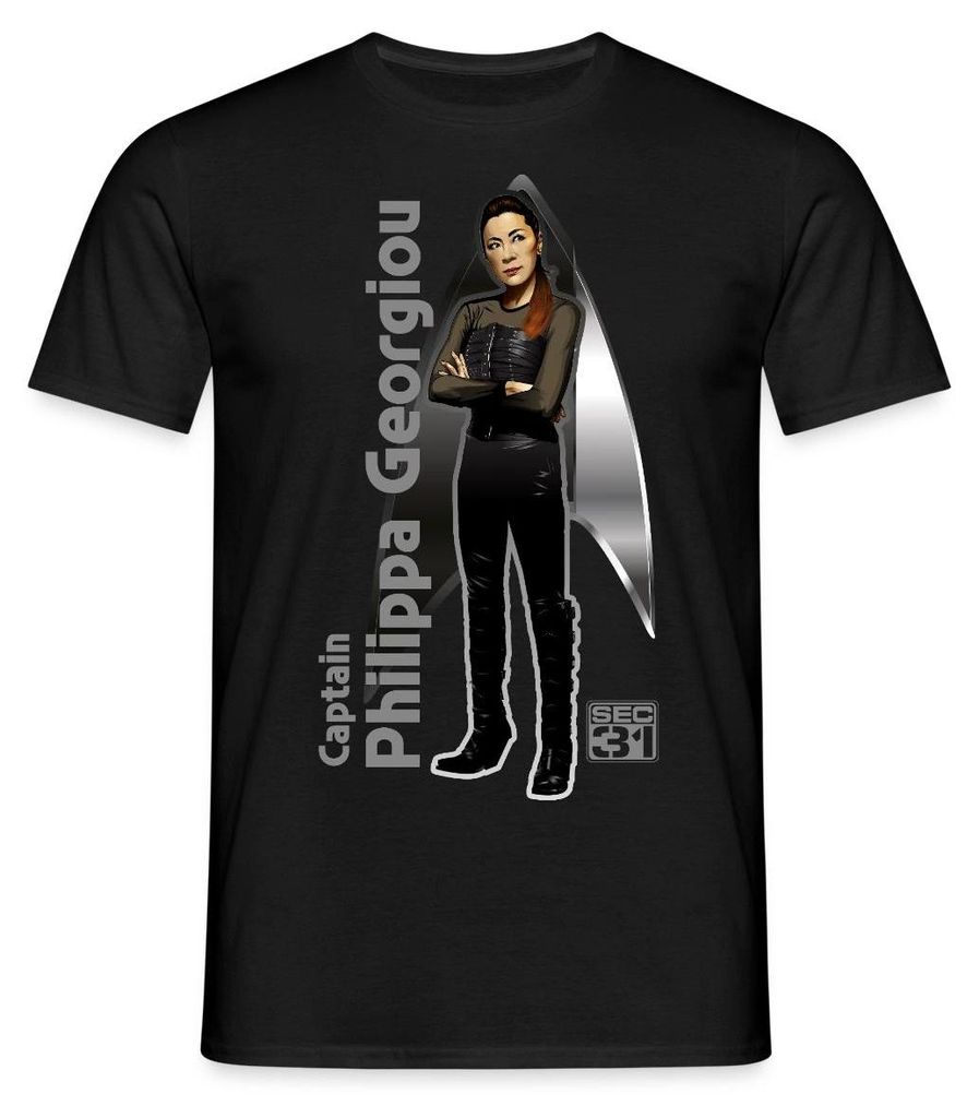 Spreadshirt Star Trek Discovery Captain Philippa Georgiou Männer T-Shirt, XXL, Schwarz