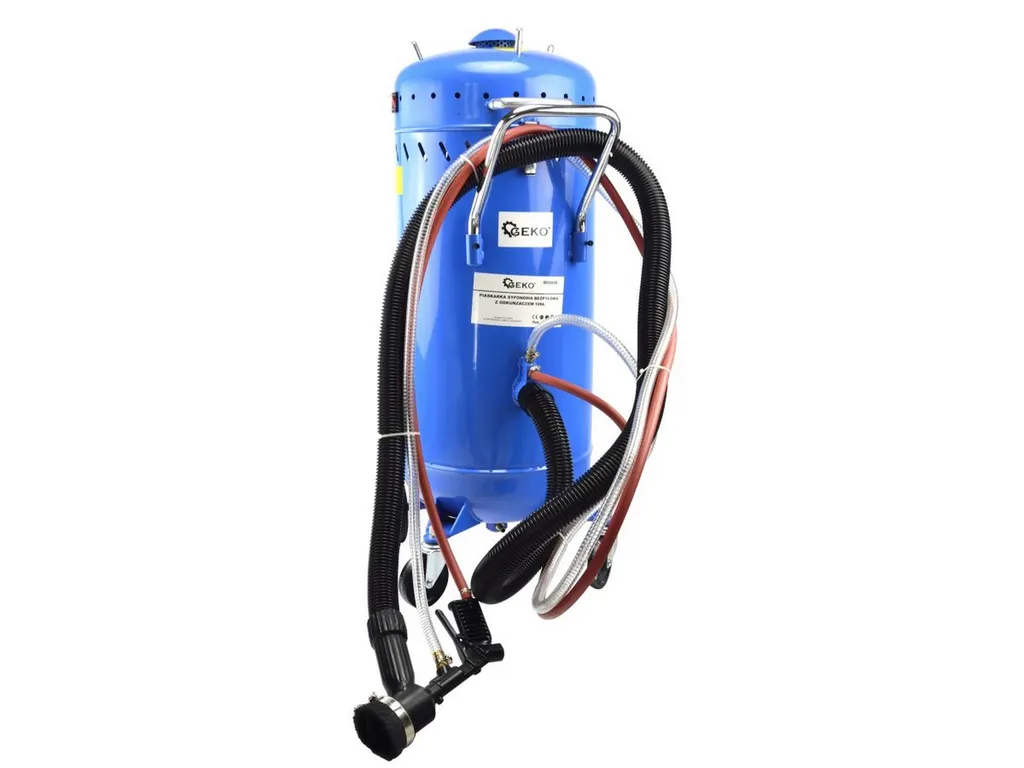 Machine de sablage mobile 106l avec réservoir acier et manomètre - 5