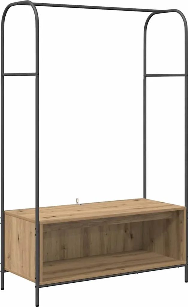 vidaXL Appendiabiti Marrone 100x44x160 cm - Stender Legno Robusto