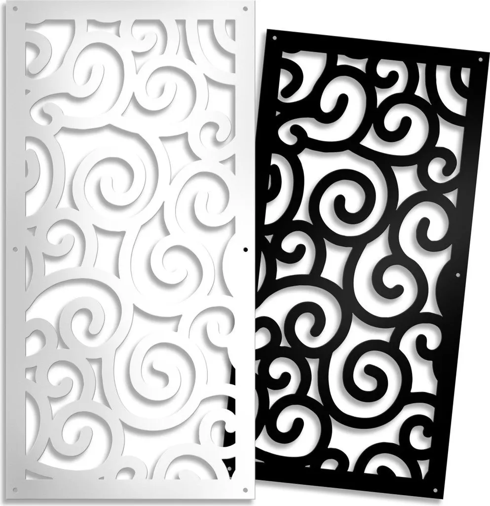 GHIRIGORI - Pannello in PVC traforato - 10mm di spessore 50x150 cm nero