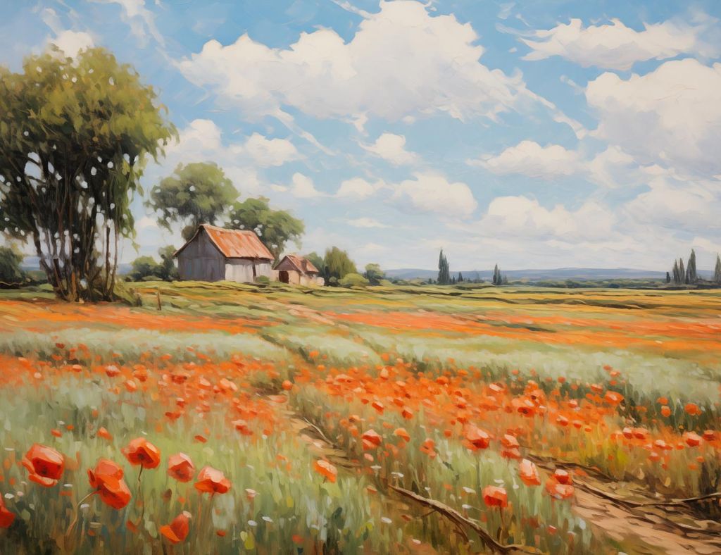 Plakat 65x50cm Flüsternde Mohnfelder