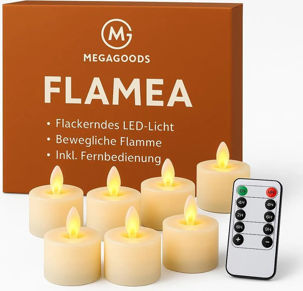 Décoration de table mariage bougies LED sans flamme lot de 6 pièces
