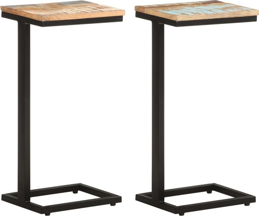 Beistelltische 2 Stk. 31,5x24,5x64,5 cm Altholz Massiv