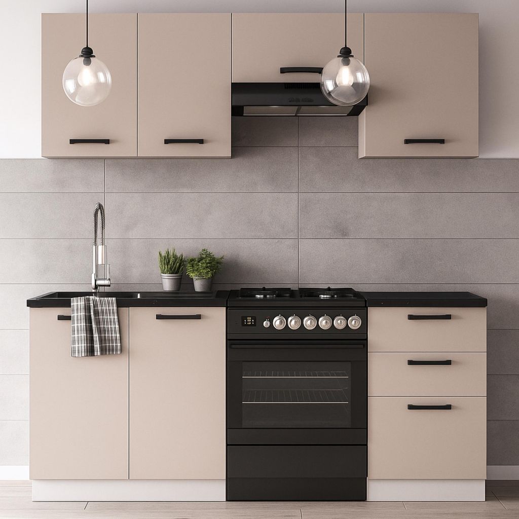 ULWEHOME | Küchenzeile 180 cm Kaschmir, Küchenmöbel-Set Produktbild 