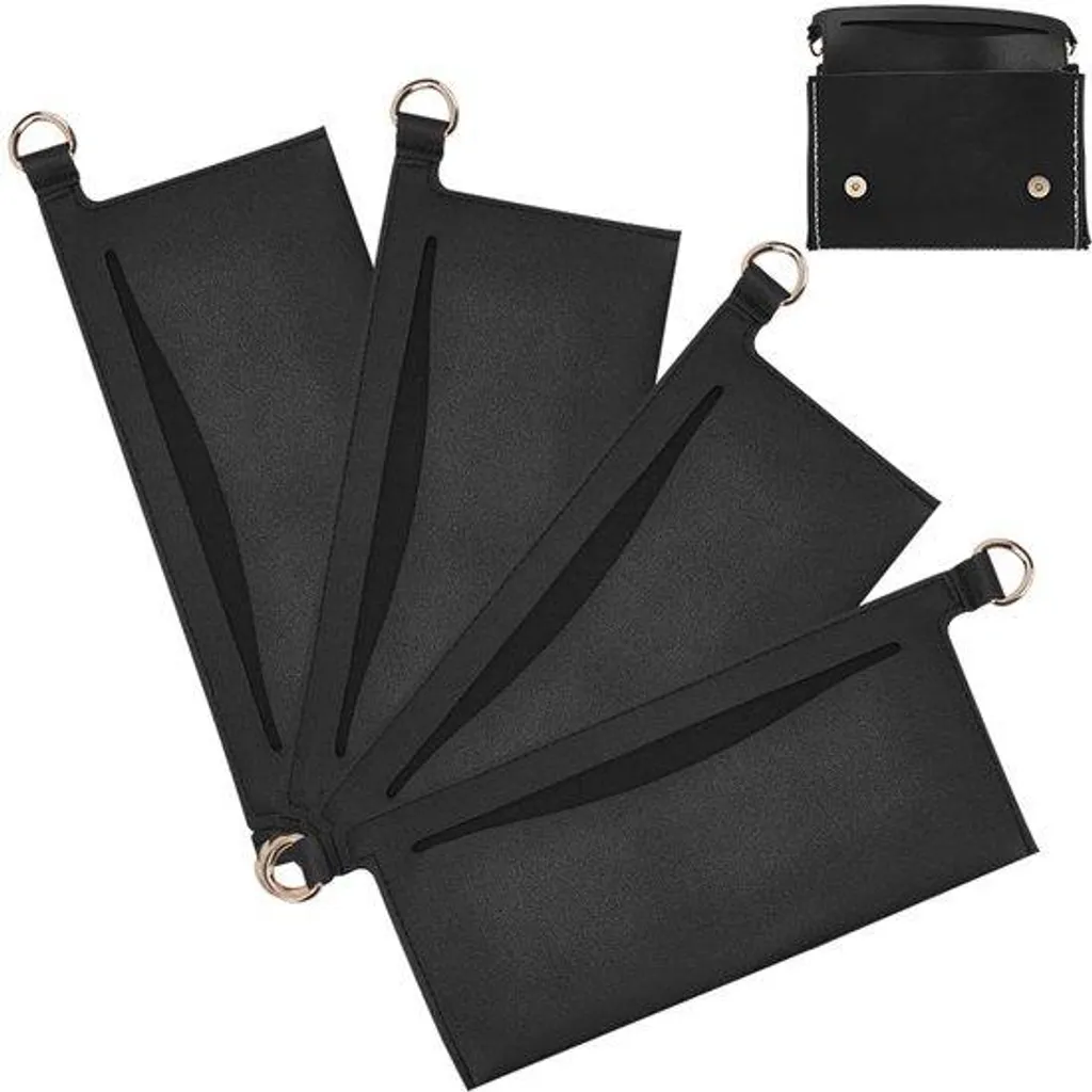 Pochette de protection en cuir noir 17x6,8 cm, étui universel plat souple