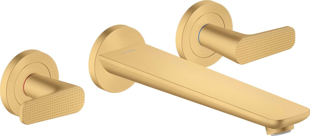 hansgrohe AXOR Citterio C 3-Loch Wannenarmatur Unterputzmodell für Wandmontage, Cubic cut, 49483250