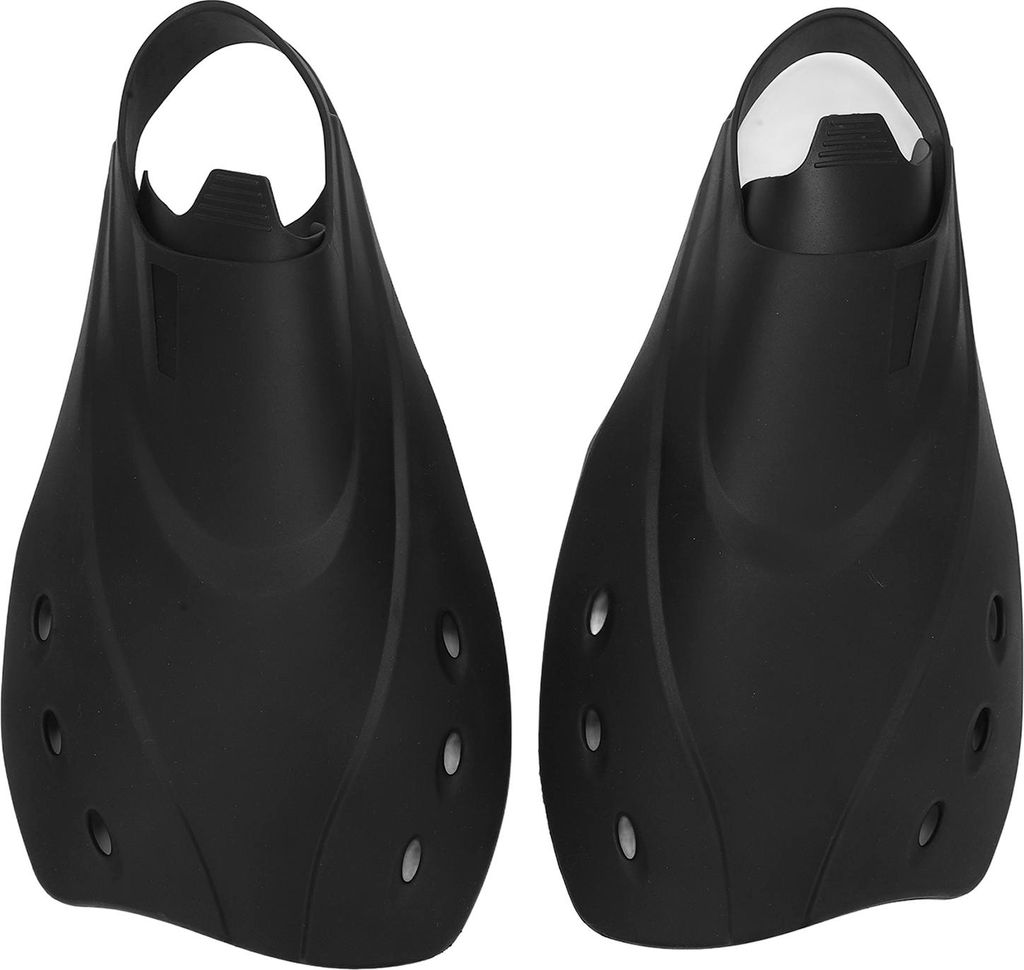 Kurzflossen aus TPR, 2-teilig mit Entwässerungslöchern, mittelweich & verstellbar, für Schwimmen und Tauchen