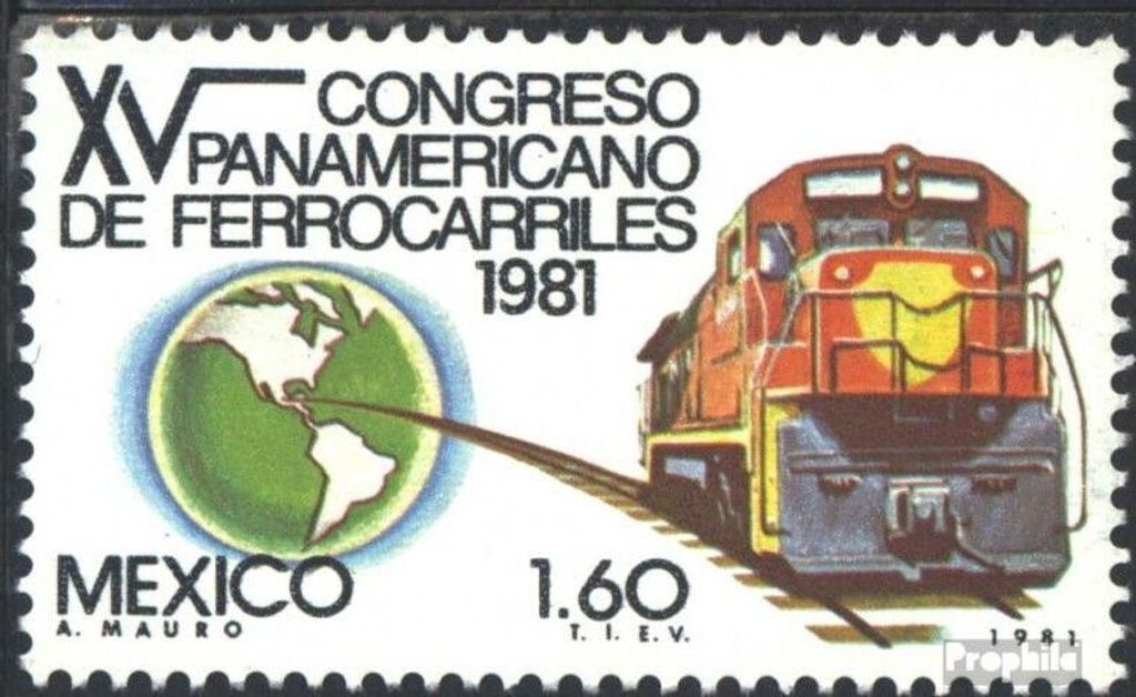 Briefmarken Mexiko 1981 Mi 1770 (kompl.Ausg.) postfrisch Eisenbahnkongreß