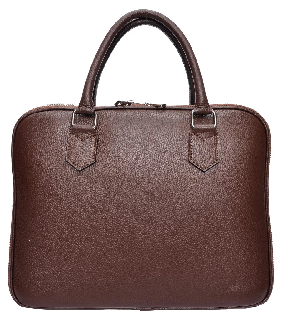 Sacoche ordinateur Luisa Vannini SS26 LV 106T Marrone en cuir chic