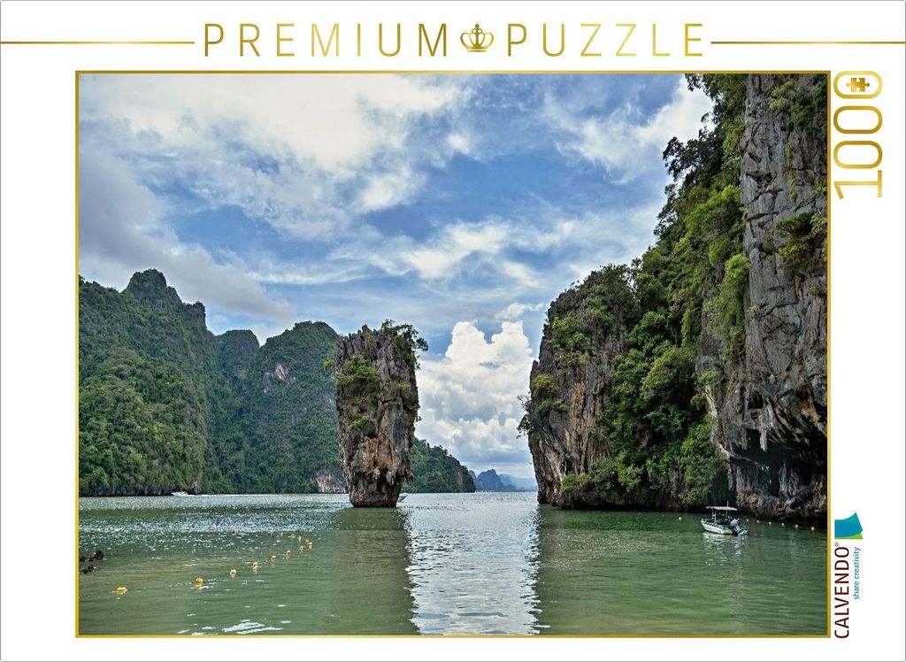 CALVENDO Puzzle Felsen von Khao Phing Kan | 1000 Teile Lege-Größe 64x48cm Foto-Puzzle für glückliche Stunden