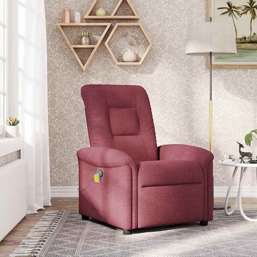 Maison Exclusive - Massagesessel Weinrot Stoff