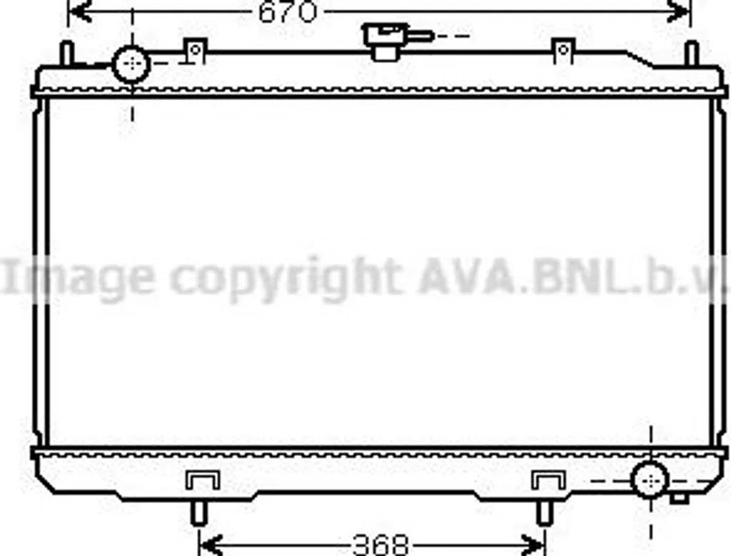 Radiateur Alu AVA DN2324 Haute Résistance pour Nissan OE 214102Y900