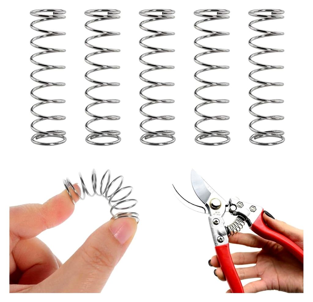 5 Stück Druckfeder für Gartenscheren, einfacher Austausch, Länge: 50 mm, Lochdurchmesser: 12,8 mm, geeignet für Gärtner und DIY-Enthusiasten