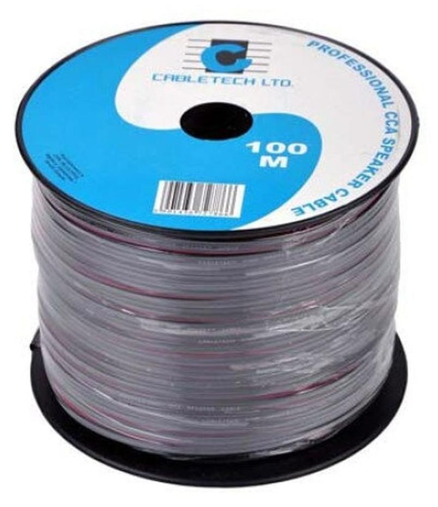 Cabletech Lautsprecherkabel 100m 2x0,2mm CCA Schwarz