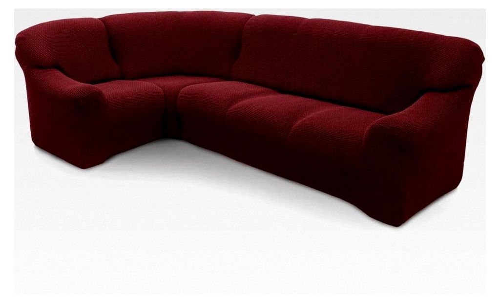Elastischer Ecksofa-Bezug, waschbar, hochwertig, atmungsaktiv, bequem und langlebig, Sofa-Bezug, einfach anzubringen, Maße (340-540 cm), Farbe Marine