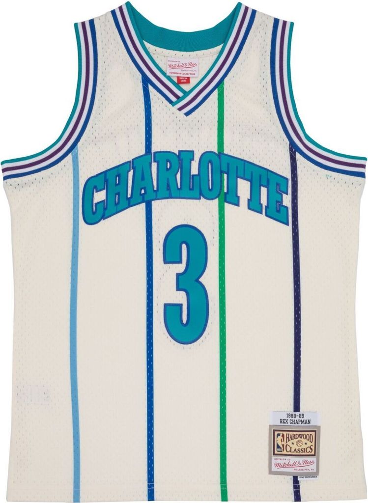 Swingman Jersey Charlotte Hornets OFF-WHITE Rex Chapman - L