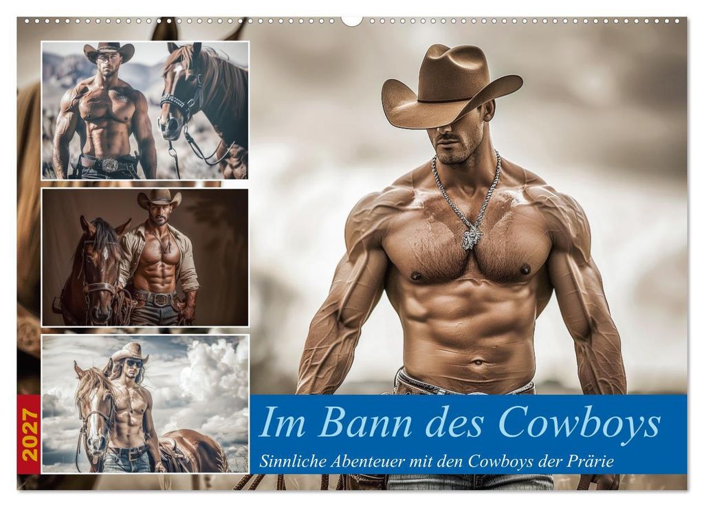 Im Bann des Cowboys (Wandkalender 2027 DIN A2 quer), CALVENDO Monatskalender