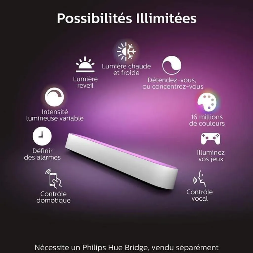 Lampada LED Philips Hue Play Bianca Smart - Design e Atmosfera - 6