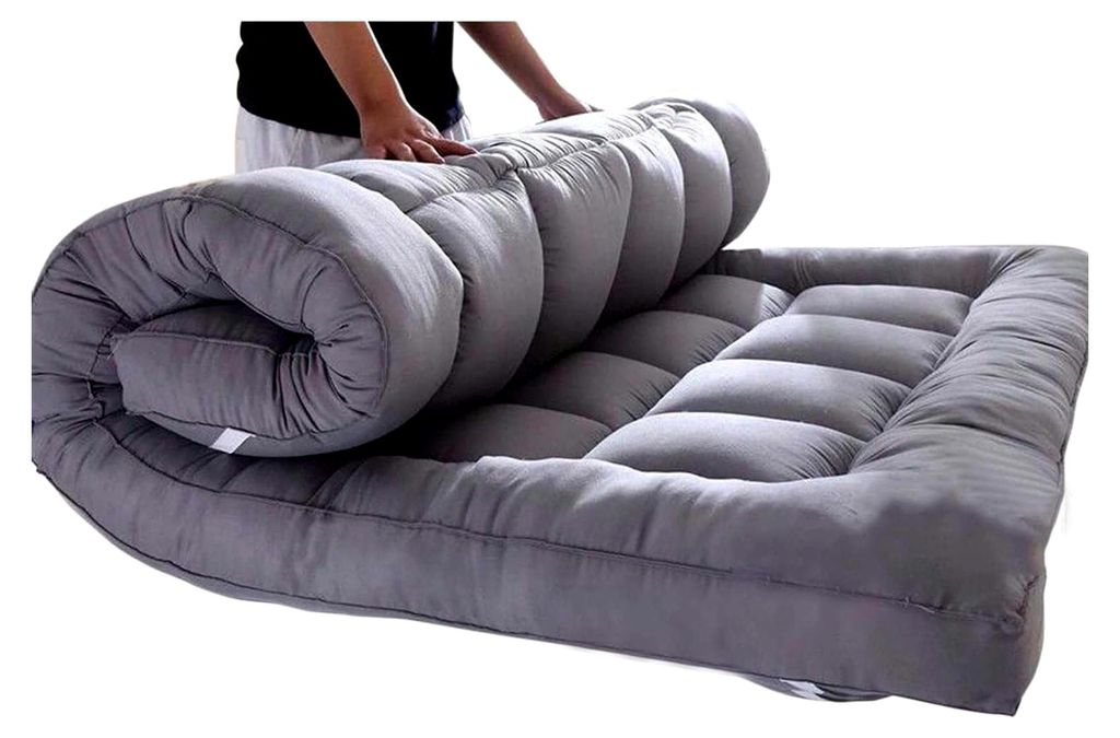 Japanische Tatami-Isomatte – Dicke Queen-Futon-Matratze, faltbare Bodenunterlage zum Entspannen, atmungsaktive Camping- und Schlafsaalmatratze, t...