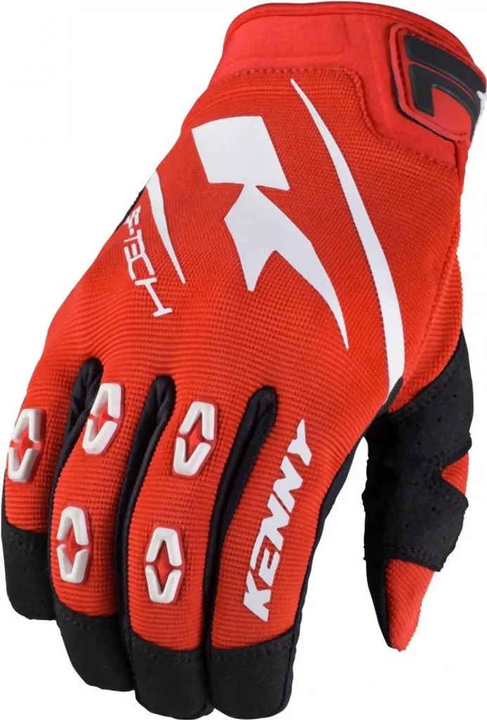 Gants Kenny Racing SF-Tech Cross Enduro Rouge Blanc Noir Taille L
