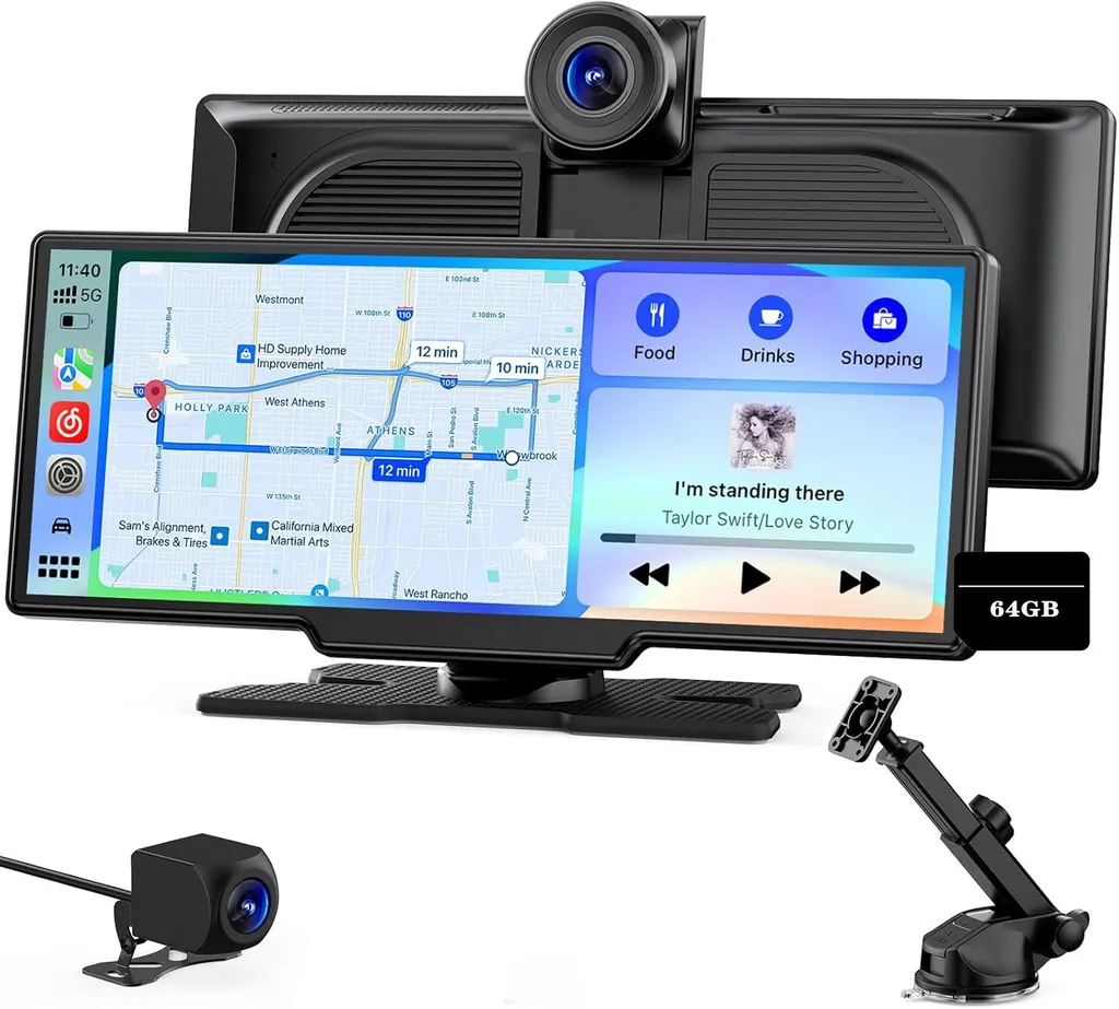 Écran CarPlay Portable 9,26" : Solution GPS et Recul pour Vieille Voiture
