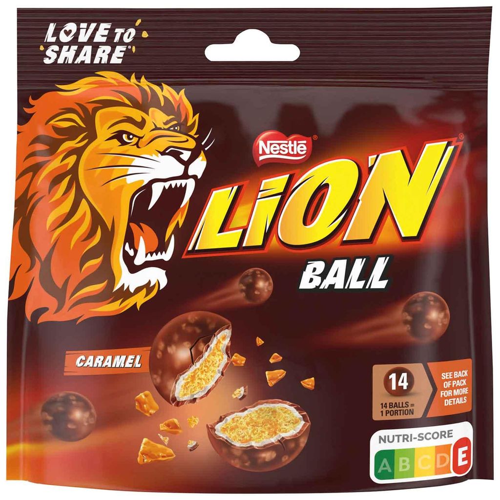 Nestle Lion Balls Caramel o smaku zbożowym i karmelowym Zdjęcie produktu 