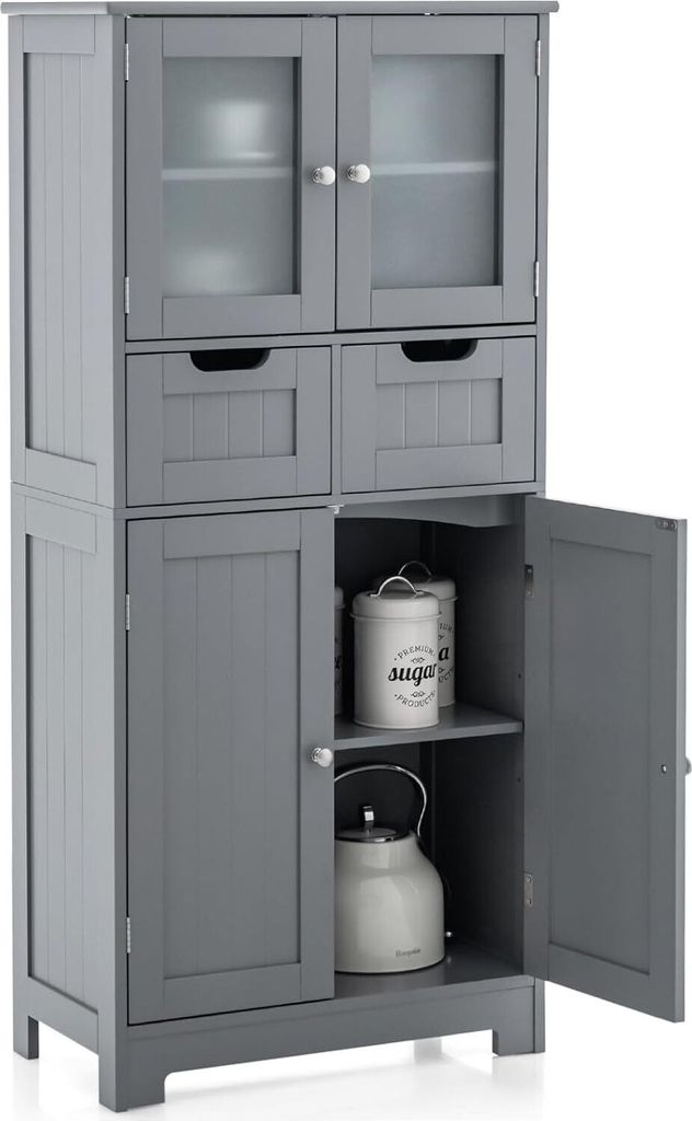 GOPLUS Badezimmerschrank mit Schubladen & Schränke, Produktbild 