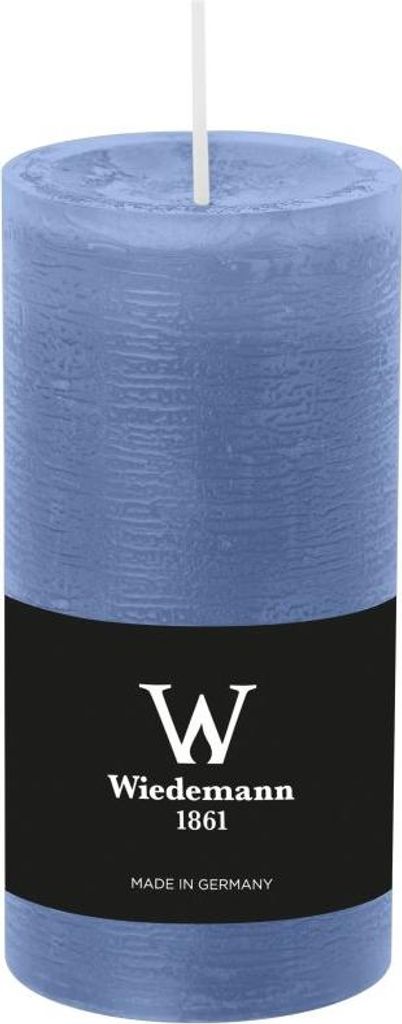 INNA-Glas Stumpenkerze AURORA, graublau, 12 cm, Ø5,8 cm, 42h - Germany - Votivkerze