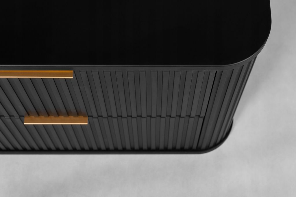 Rodan | Waschbeckunterschrank 80cm | Schwarz Matt - Holz | Produktbild 9