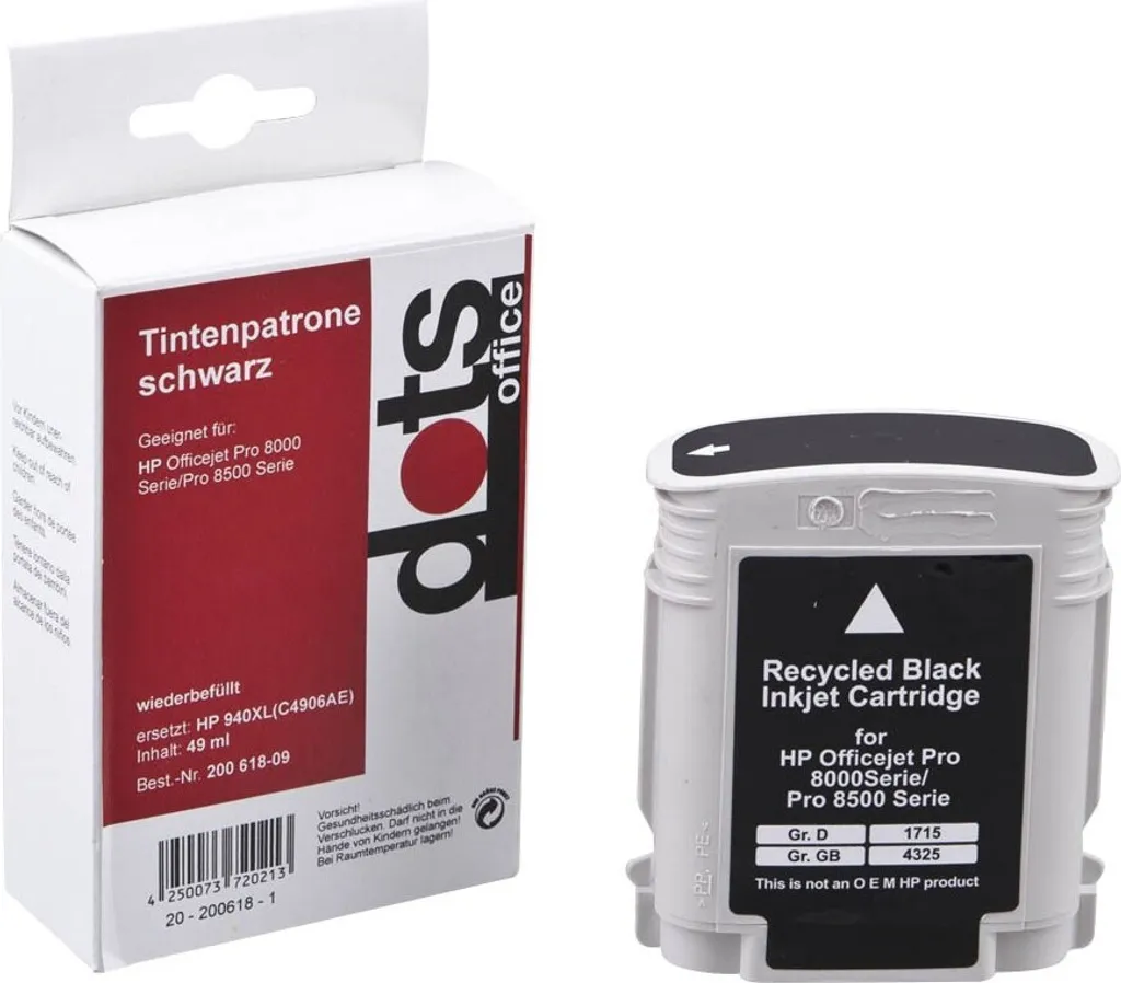 Cartouche Dots 1715 compatible HP 940XL pour éviter les pannes d'encre